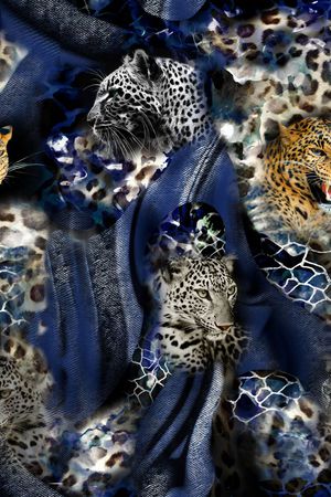 豹纹印花华亿平台图片