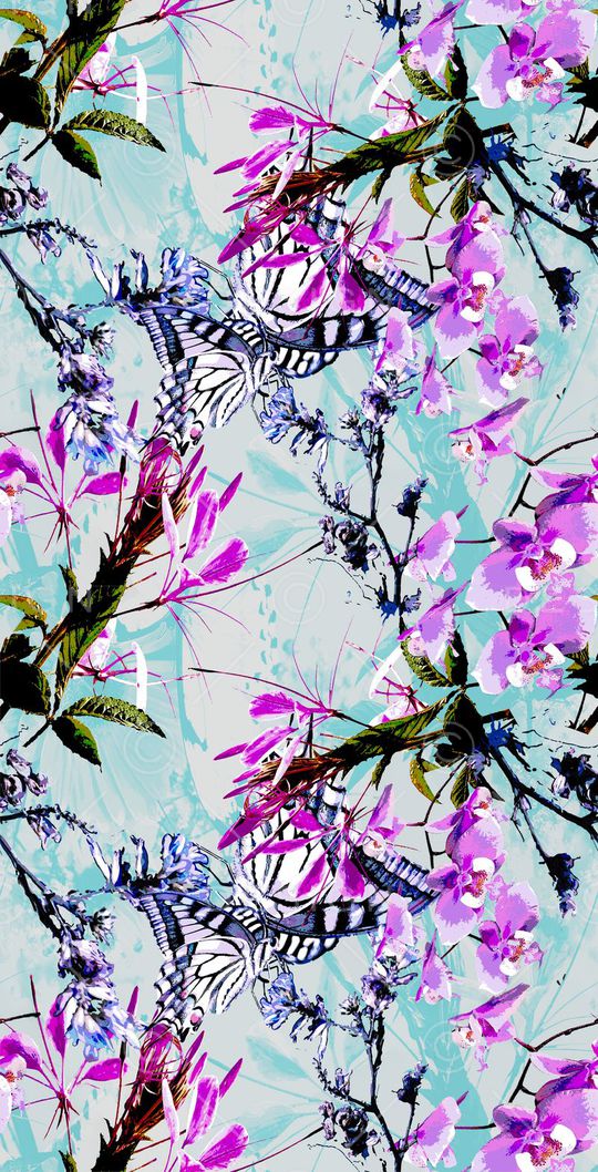 蝴蝶印花华亿平台图片