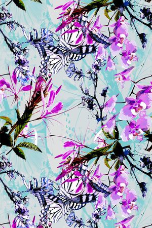 蝴蝶印花华亿平台图片