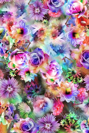 绚丽多彩印花华亿平台图片