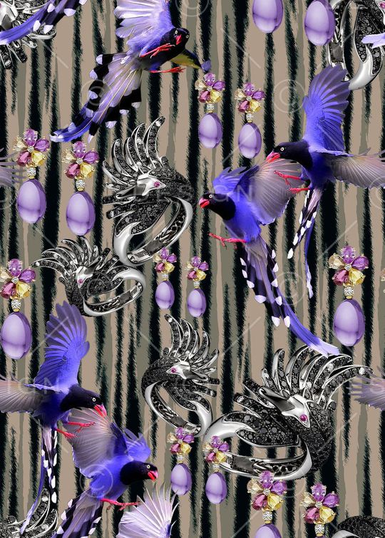 抽象印花华亿平台图片