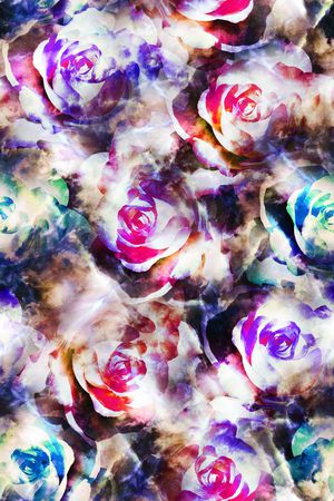 虚幻花卉印花华亿平台图片