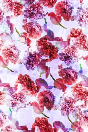 破碎花卉印花华亿平台图片