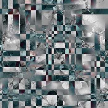 419083-滤色灰白桃花 创意服装 面料