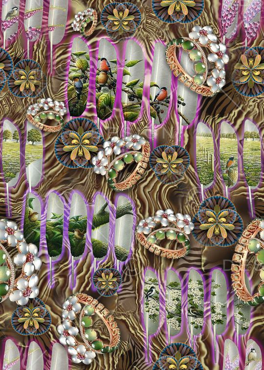 抽象印花华亿平台图片