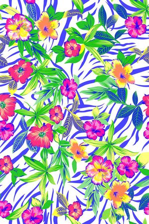 叶子与花印花华亿平台图片