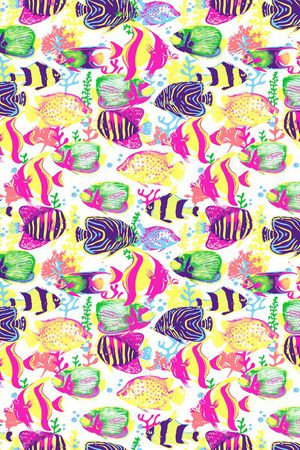 多色海鱼印花华亿平台图片