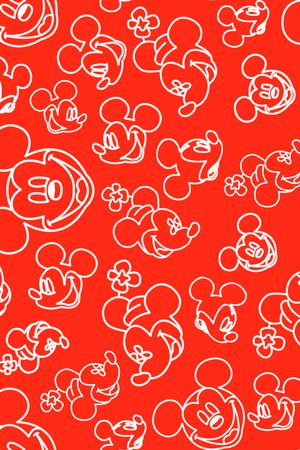 米奇线描印花华亿平台图片