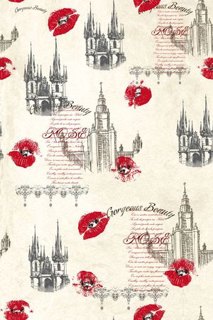 复古印花华亿平台图片