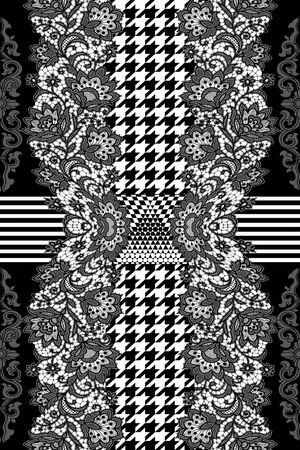 黑白印花华亿平台图片