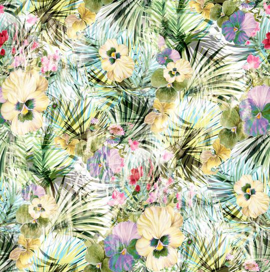 花卉印花华亿平台图片