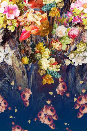 长裙印花华亿平台图片