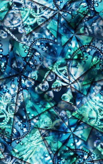 419511-通透 玻璃水晶 吊灯 局部 三角 