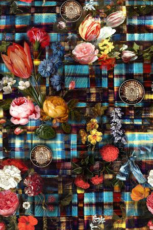 复古印花华亿平台图片