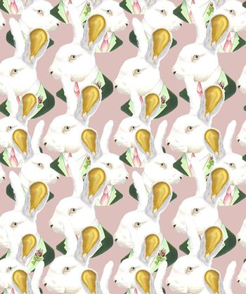 419535-流行时尚兔子千眼满幅数码印花