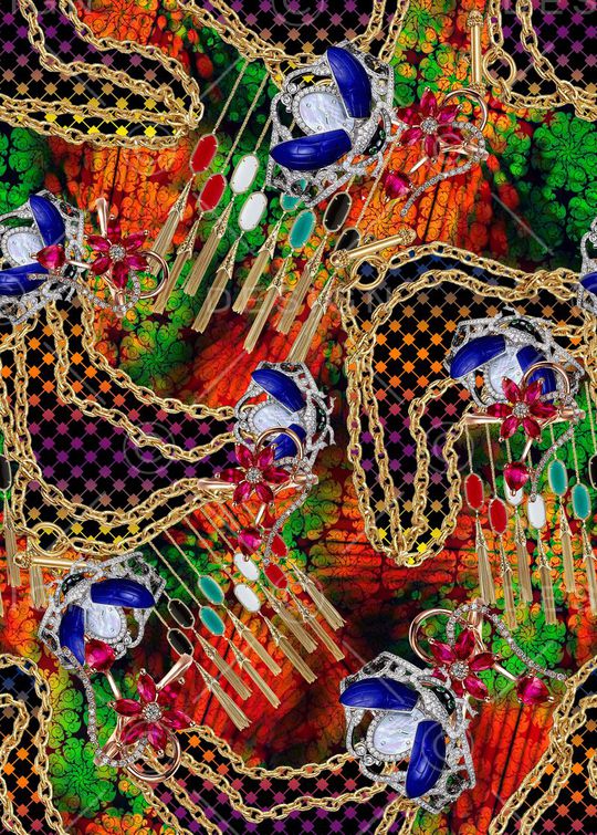 抽象印花华亿平台图片