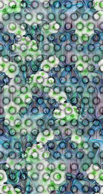 419552-立体 水滴波点 花卉 服装 