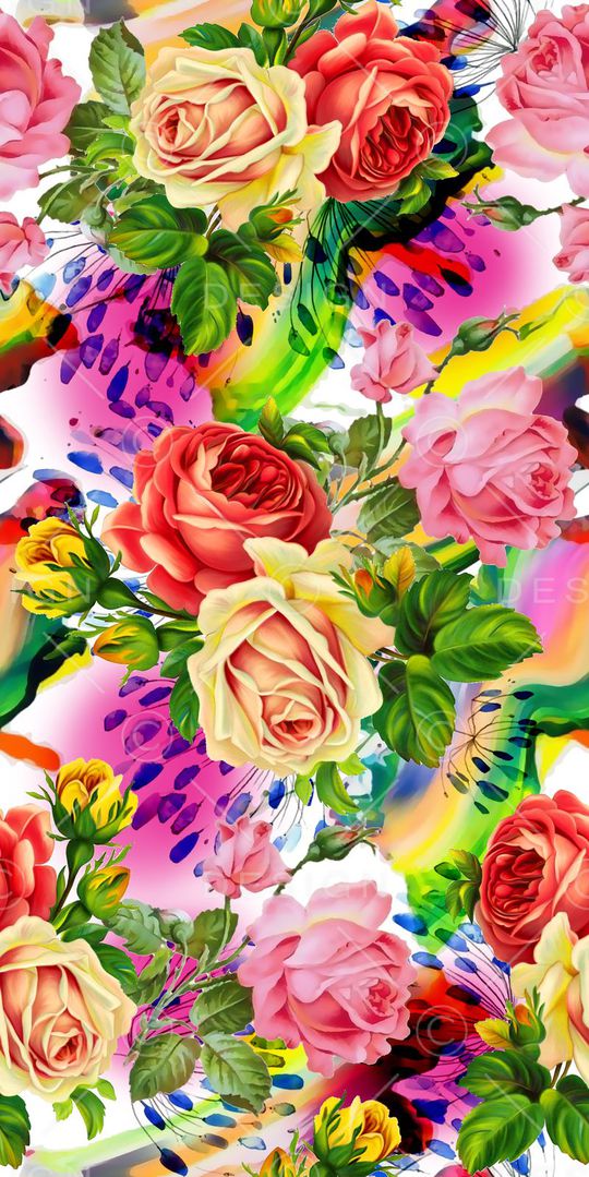 花卉 数码面料印花华亿平台图片