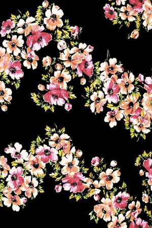 曲玫瑰印花华亿平台图片