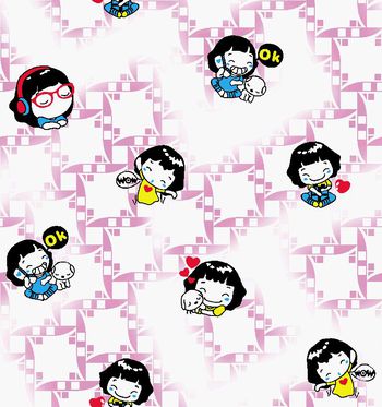 419677-女装衬衣卡通可爱女生