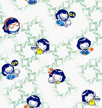 419678-女装衬衣卡通可爱女生