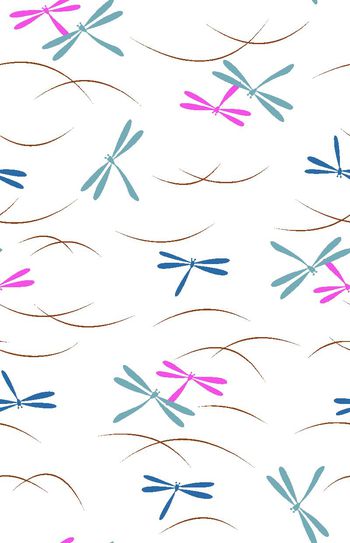 419687-女装衬衣线性蝴蝶花