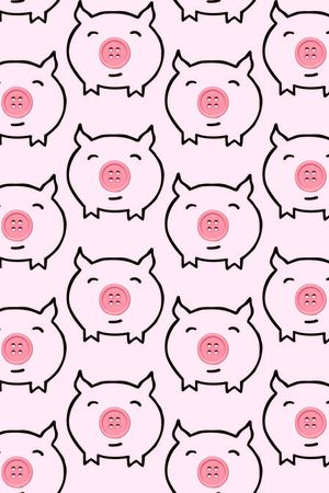 钮扣猪印花华亿平台图片