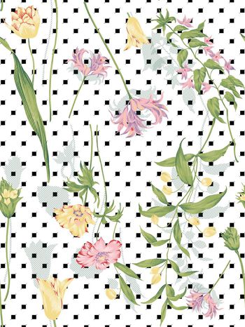 419723-春夏清新手绘小花卉数码印花