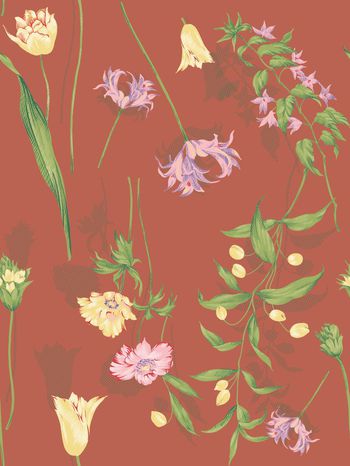 419725-春夏清新手绘小花卉数码印花