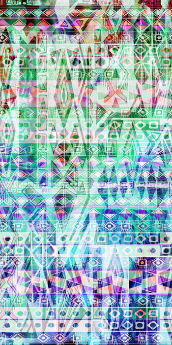 419815-WT468幻彩定位段花几何民族风休