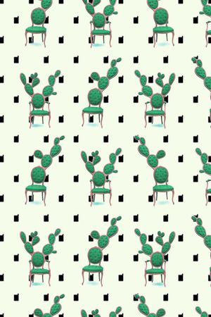 仙人掌印花华亿平台图片