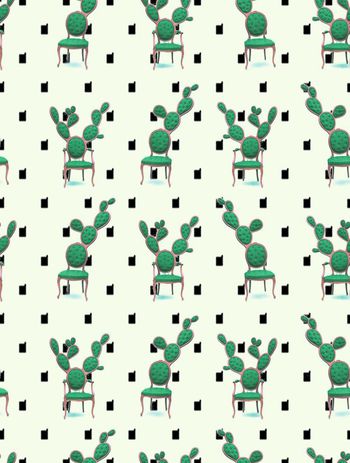 419832-不一样的仙人掌，不一样的椅子