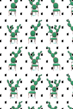 仙人掌印花华亿平台图片