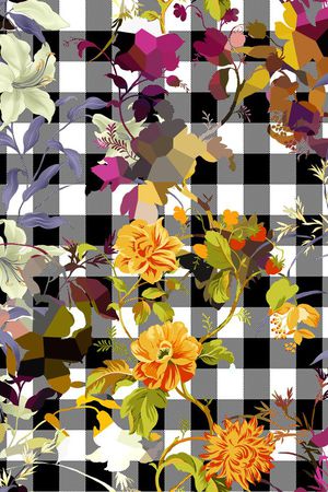 黑白印花华亿平台图片