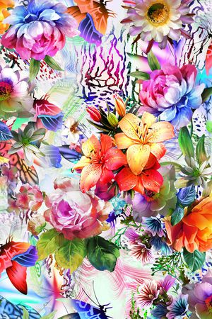 炫丽手绘印花华亿平台图片