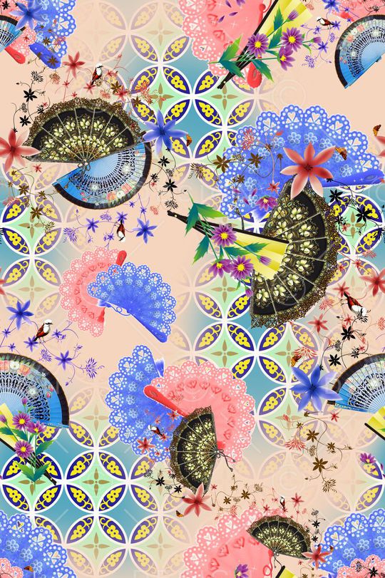 中国风印花华亿平台图片