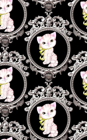 419965-2015最新简单大牌可爱小猫咪相框