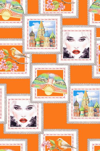 419977-2015大牌蕾丝相框趣味插画华亿平台