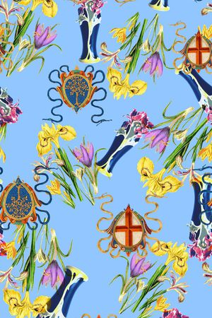 花卉印花华亿平台图片