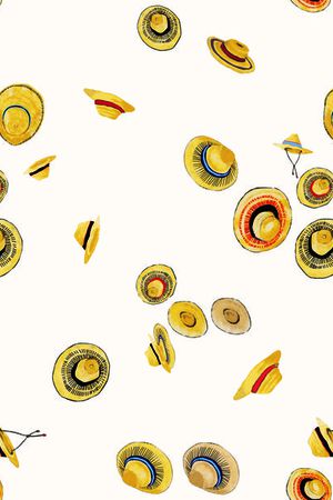 沙滩帽印花华亿平台图片