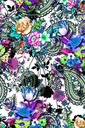 佩斯利印花华亿平台图片