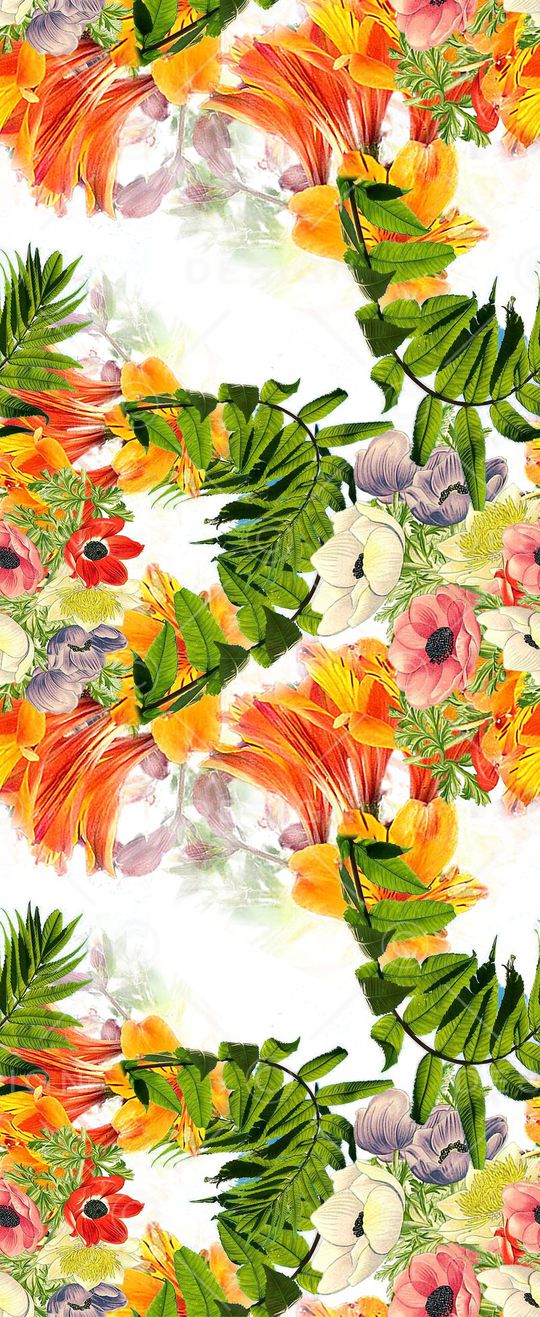 树叶印花华亿平台图片