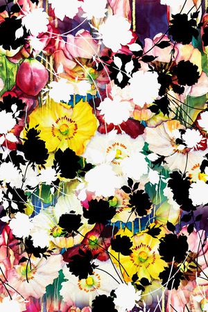 黑白印花华亿平台图片