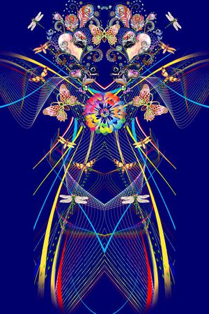 抽象印花华亿平台图片