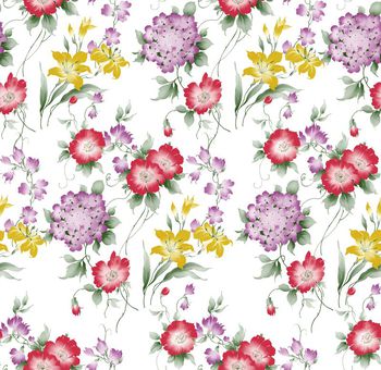 420368- 清新简约手绘花卉组合图. 