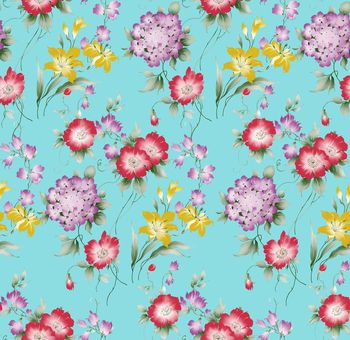 420369- 清新简约手绘花卉组合图. 