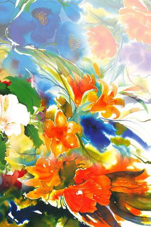 花卉印花华亿平台图片