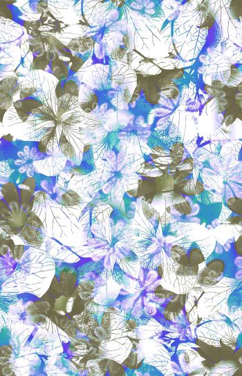 420734-WT471花卉叶脉欧美大牌简约抽象