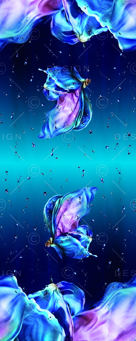 时尚雨蝶抽象印花华亿平台图片