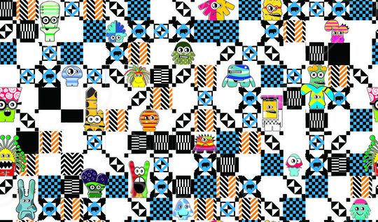 格子 卡通印花华亿平台图片